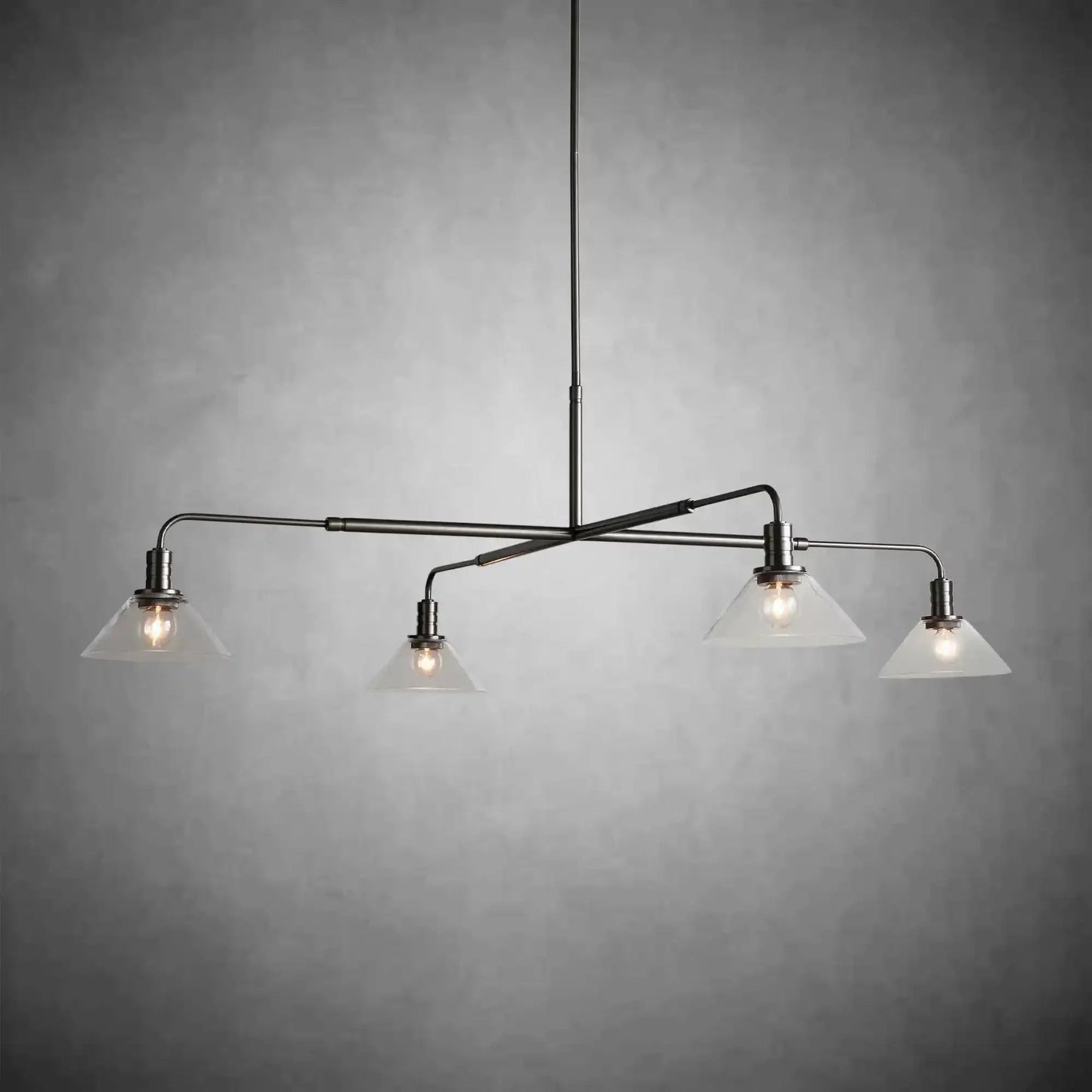 Theron Glass Round Chandelier 30'' 52'' - GILDLAMPS