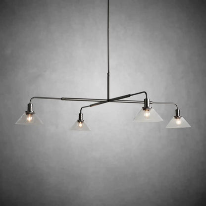 Theron Glass Round Chandelier 30'' 52'' - GILDLAMPS