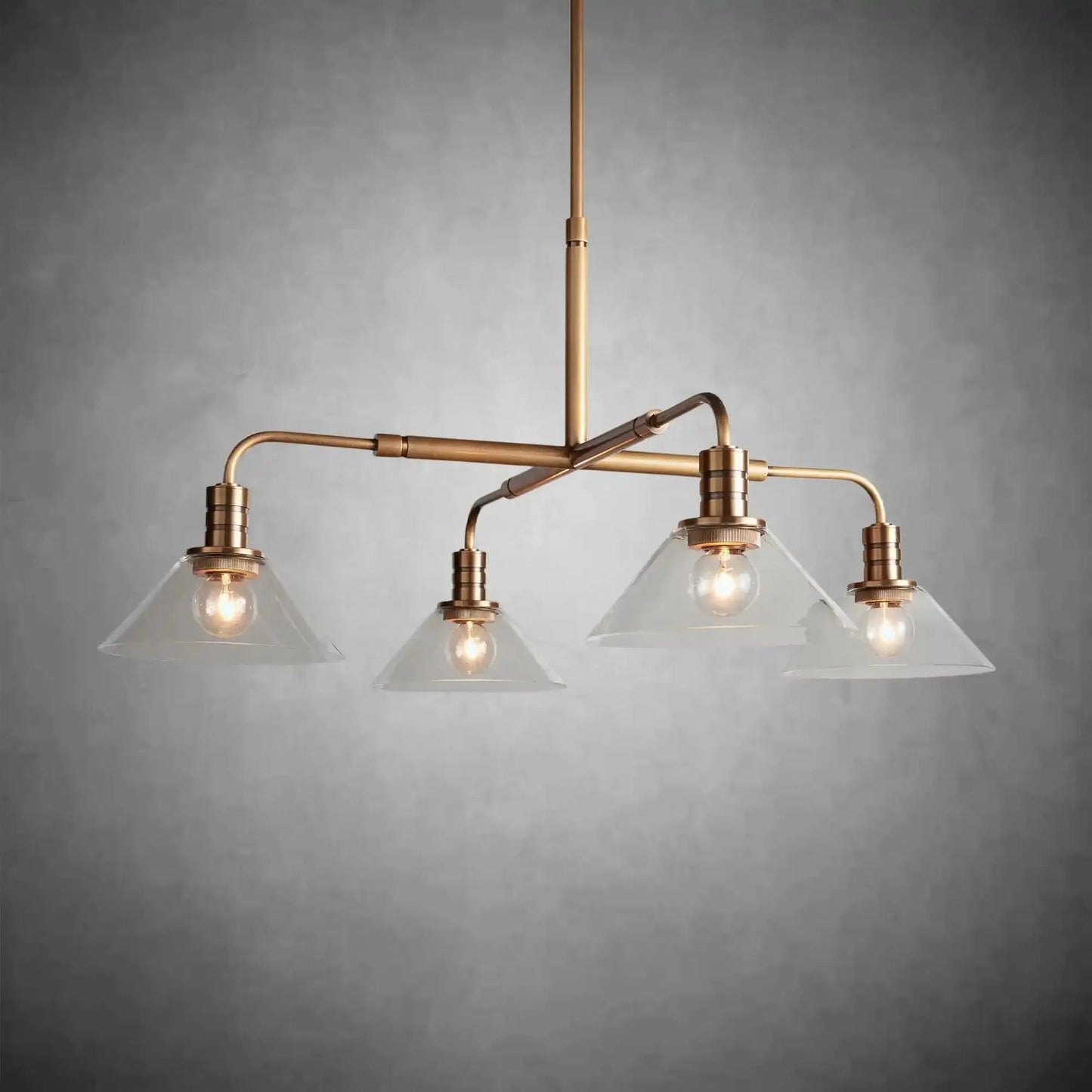 Theron Glass Round Chandelier 30'' 52'' - GILDLAMPS