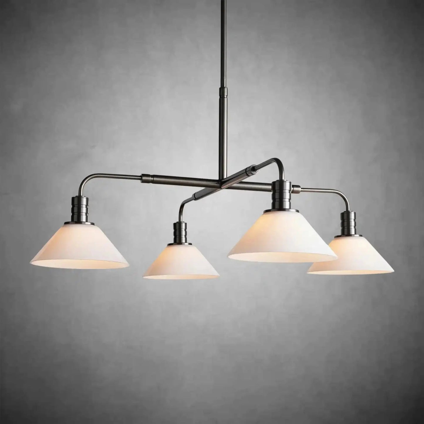 Theron Glass Round Chandelier 30'' 52'' - GILDLAMPS