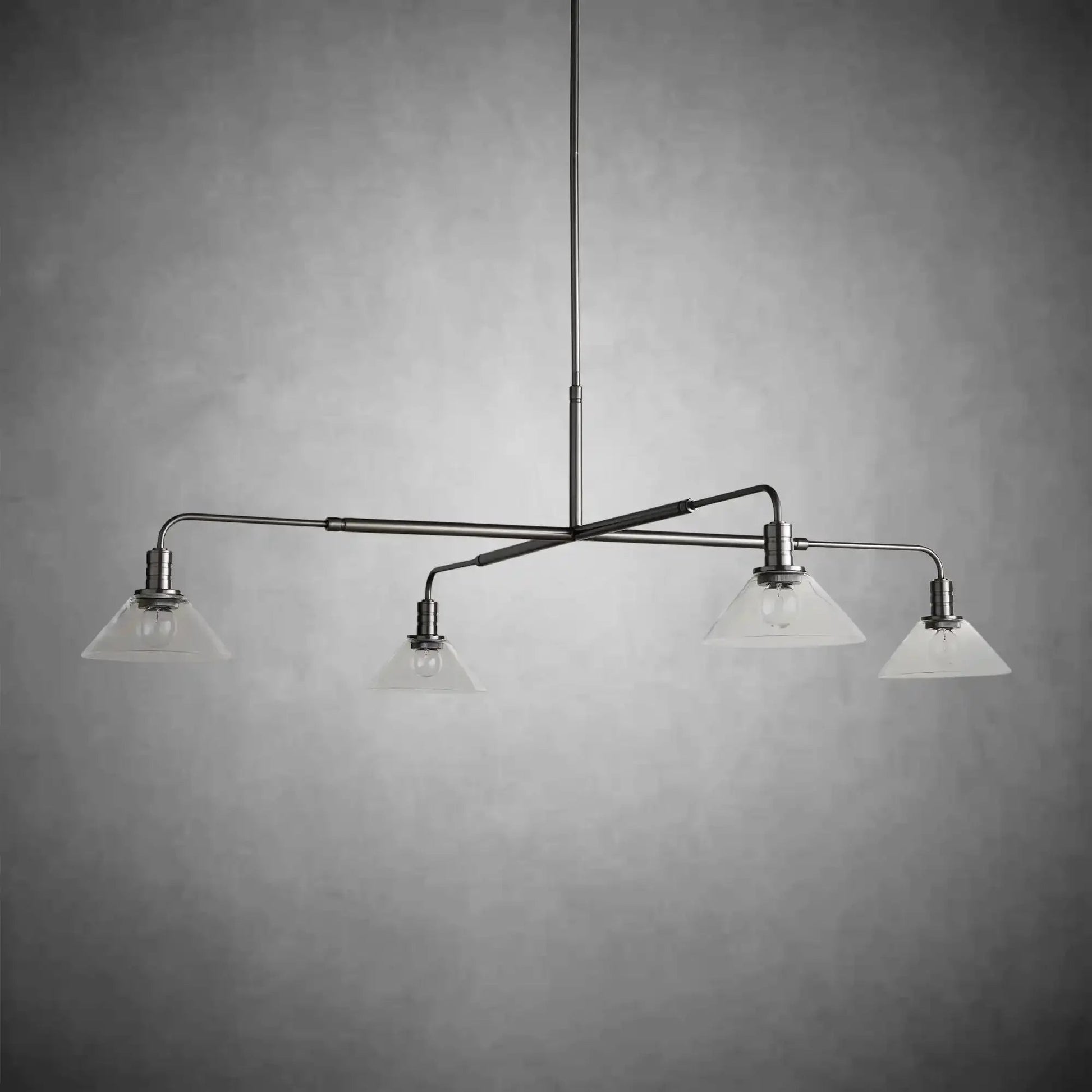 Theron Glass Round Chandelier 30'' 52'' - GILDLAMPS