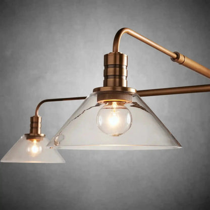 Theron Glass Round Chandelier 30'' 52'' - GILDLAMPS