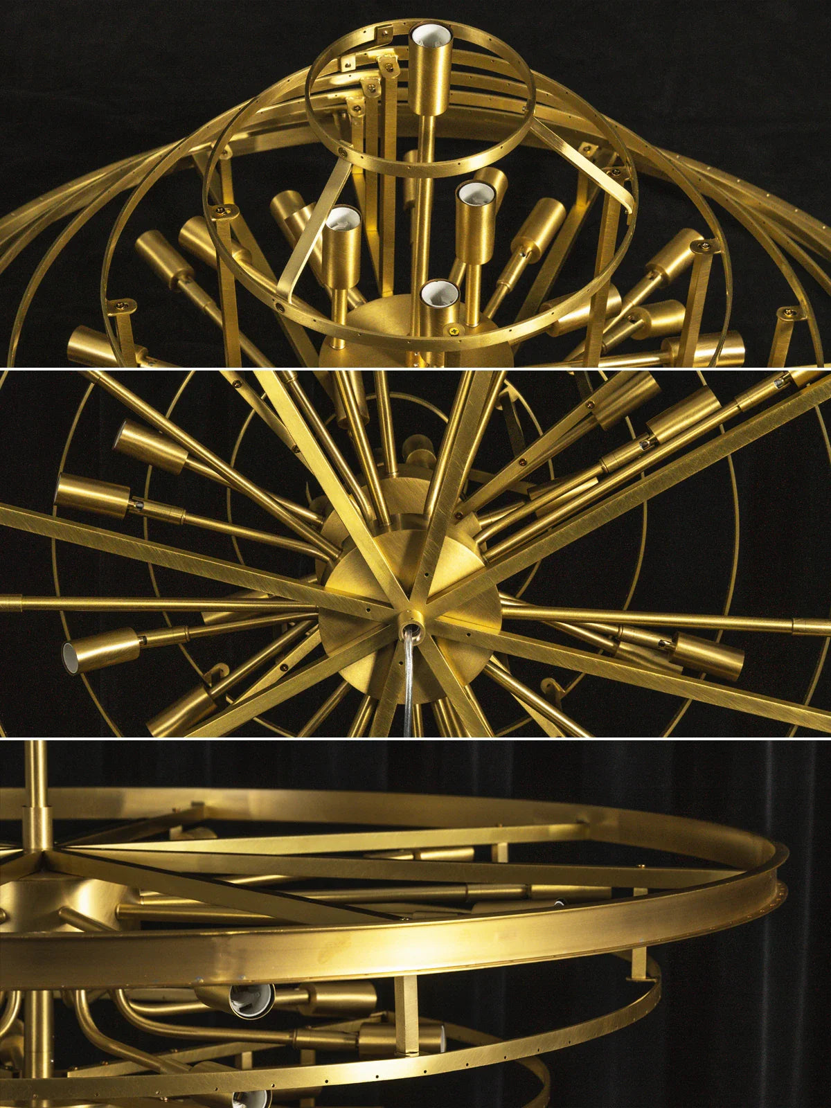 Tiered Crystal Round Brass Chandelier