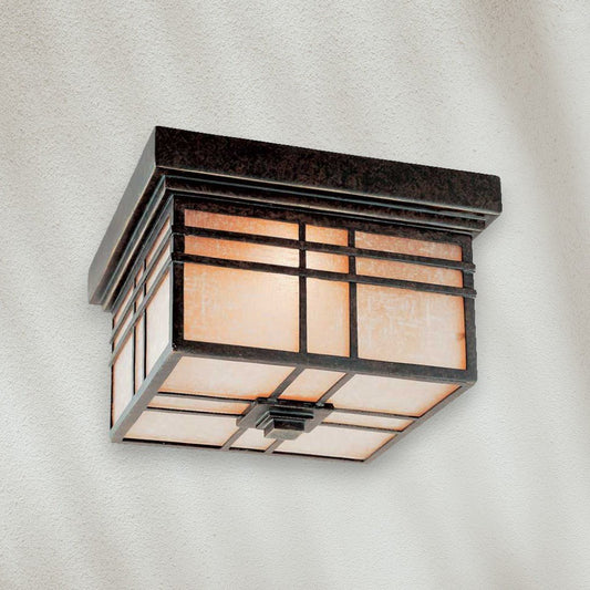 Traditional Square Ceiling Light with Frosted Glass - GILDLAMPS