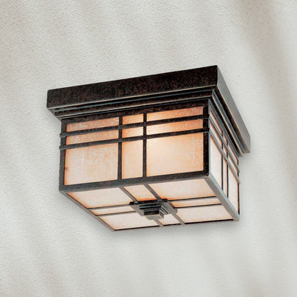 Traditional Square Ceiling Light with Frosted Glass - GILDLAMPS