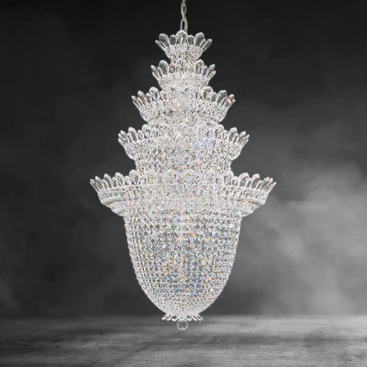 Trillane Five - layer Crystal Chandelier 33 inch - GILDLAMPS