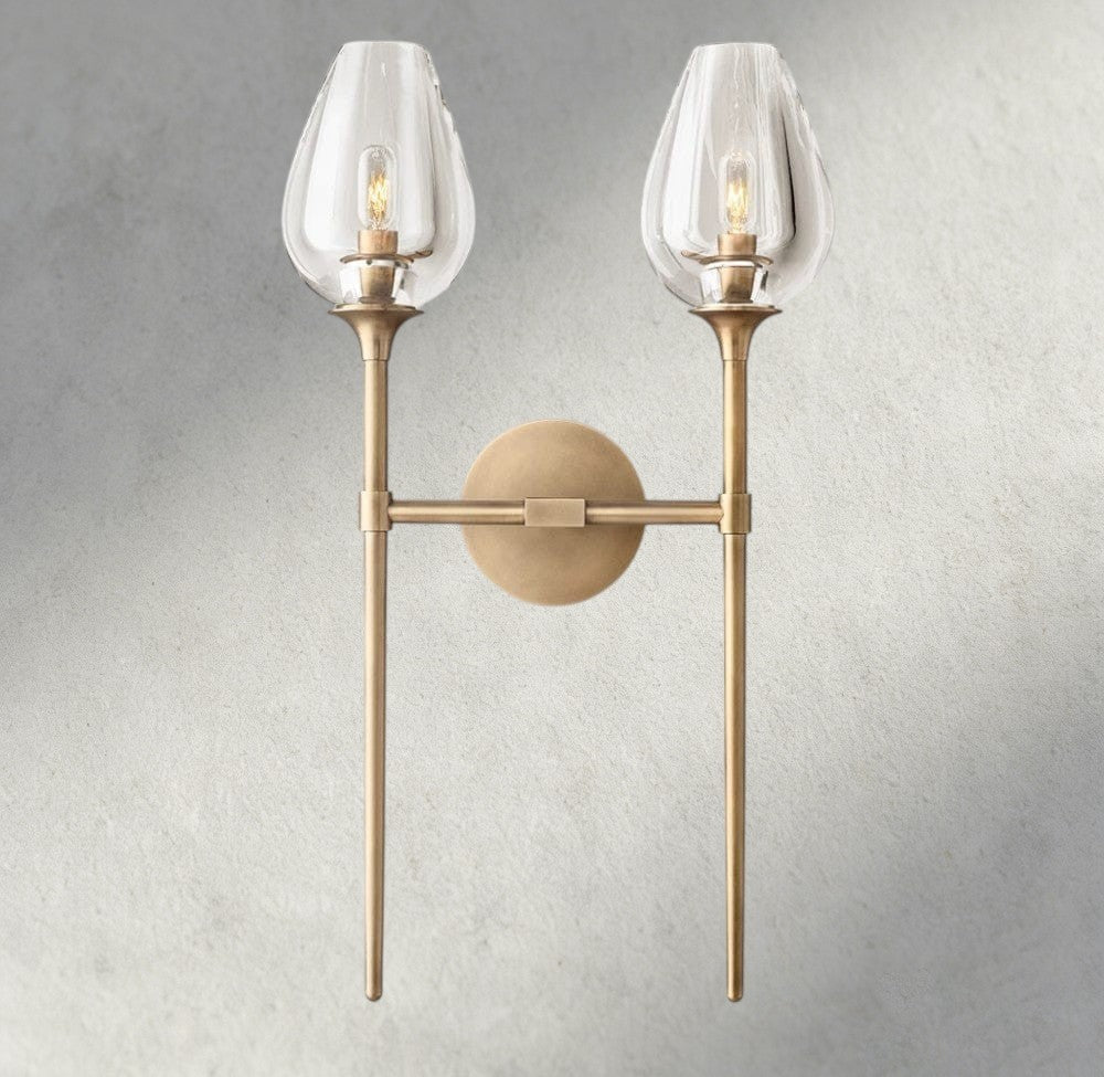 TULIP DOUBLE SCONCE - GILDLAMPS