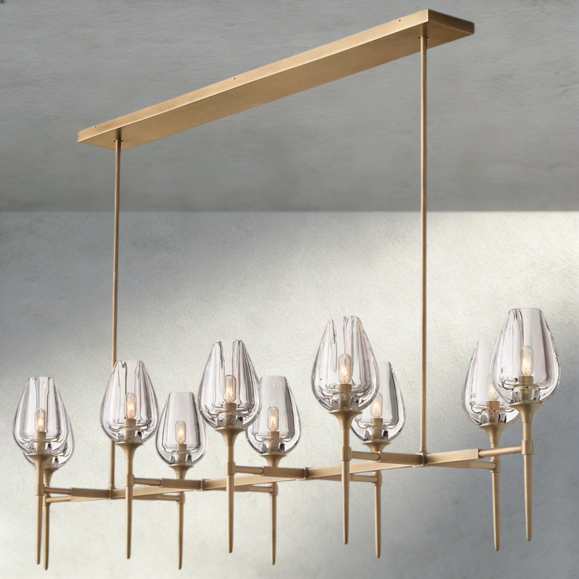 Tulip Linear Chandelier 52", 65" - GILDLAMPS