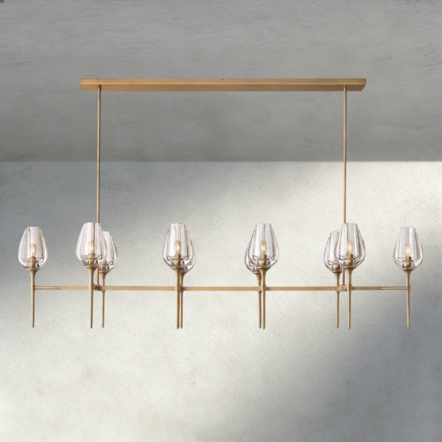 Tulip Linear Chandelier 52", 65" - GILDLAMPS
