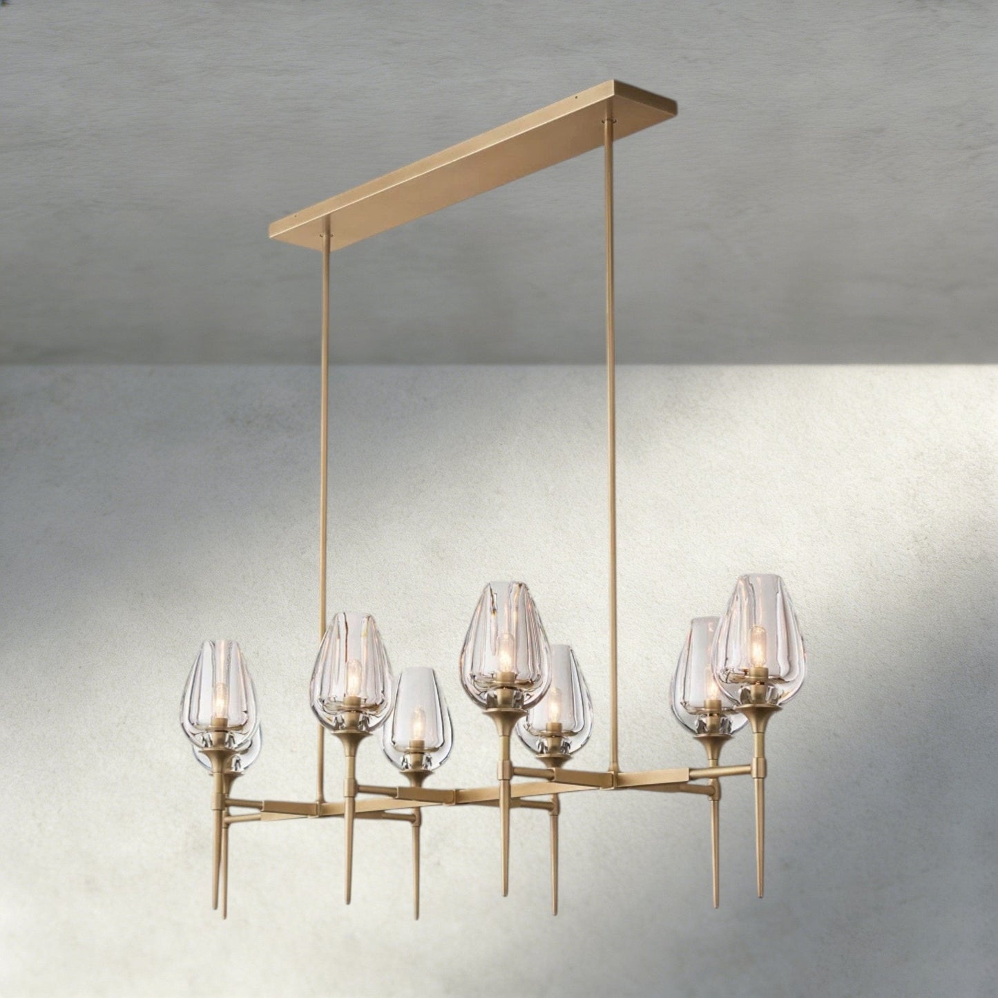 Tulip Linear Chandelier 52", 65" - GILDLAMPS