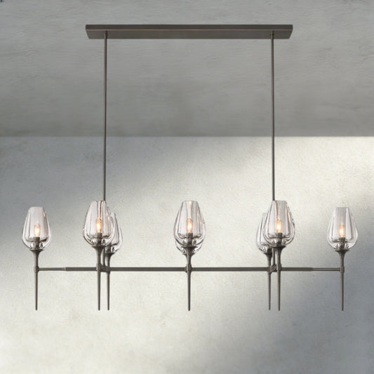 Tulip Linear Chandelier 52", 65" - GILDLAMPS