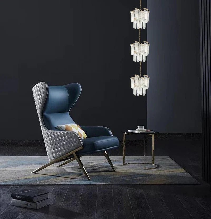 Twin Palms Foyer Pendant Crystal Chandelier - GILDLAMPS