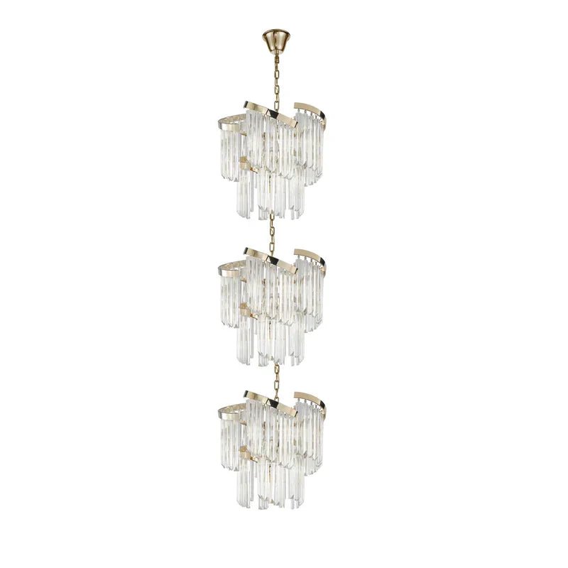 Twin Palms Foyer Pendant Crystal Chandelier - GILDLAMPS
