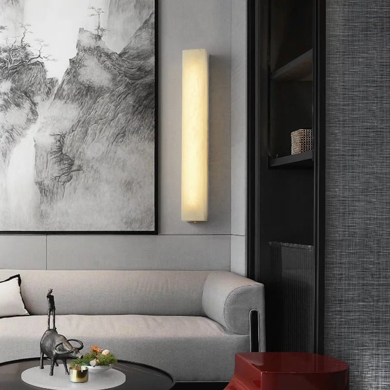 Vectis Alabaster Wall Sconce - GILDLAMPS
