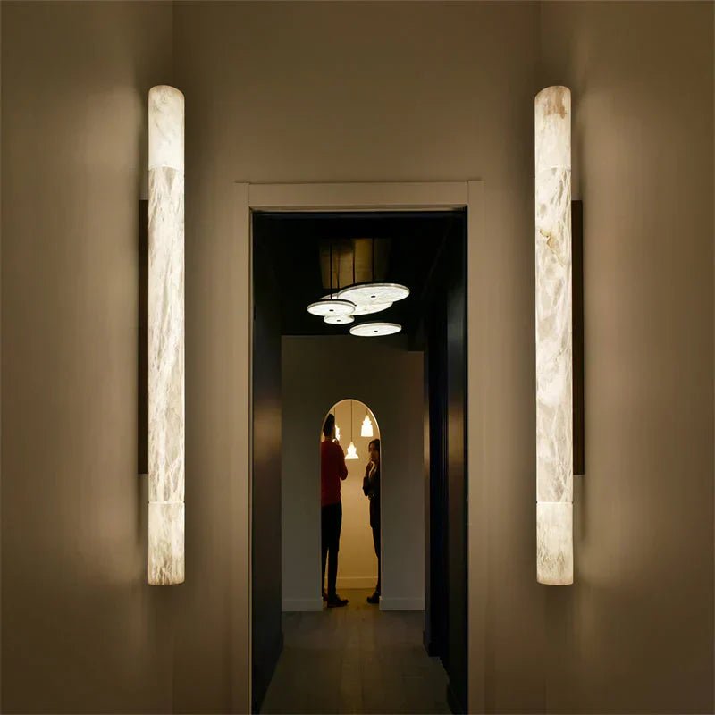 Venus Modern Linear Alabaster Wall Sconce 3"4.7" - GILDLAMPS