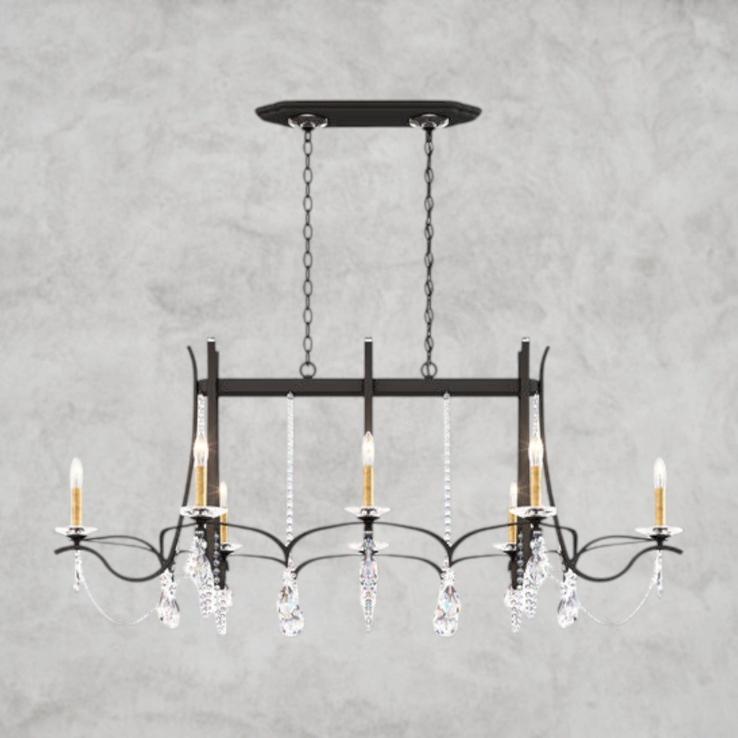 Vesca Long Chandelier 58 inch