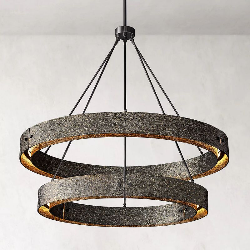 Vilary 2 - tier Round Chandelier 60" - GILDLAMPS