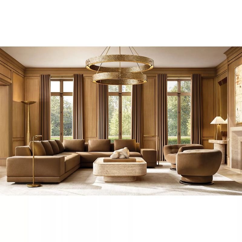 Vilary 2 - tier Round Chandelier 60" - GILDLAMPS