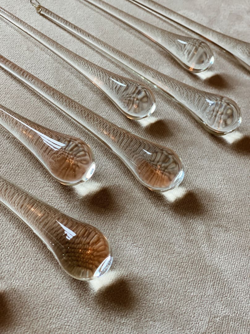 Vintage – Murano chandelier – Teardrop – 68 drops – Clear - GILDLAMPS