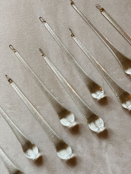 Vintage – Murano chandelier – Teardrop – 68 drops – Clear - GILDLAMPS