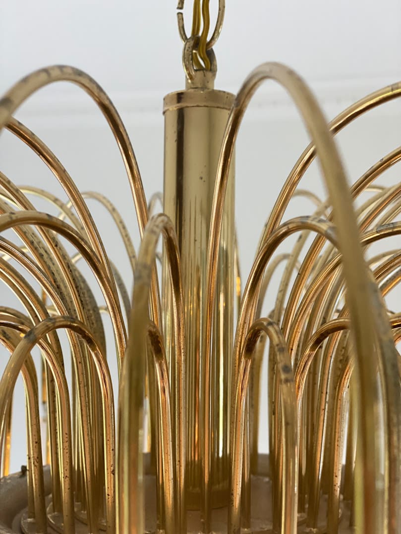 Vintage – Murano Teardrops Chandelier – 70s – Pink prisms - GILDLAMPS