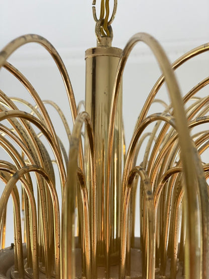 Vintage – Murano Teardrops Chandelier – 70s – Pink prisms - GILDLAMPS