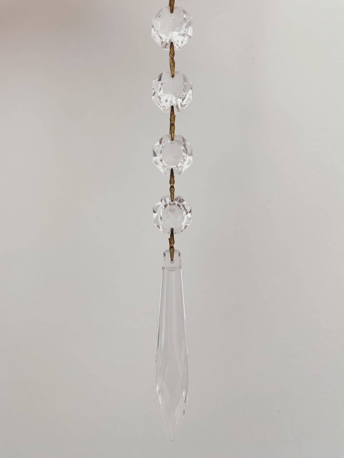 Vintage – Murano Teardrops Chandelier – 70s – Pink prisms - GILDLAMPS