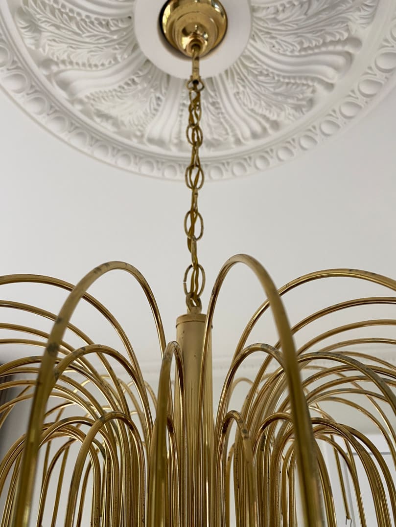 Vintage – Murano Teardrops Chandelier – 70s – Pink prisms - GILDLAMPS
