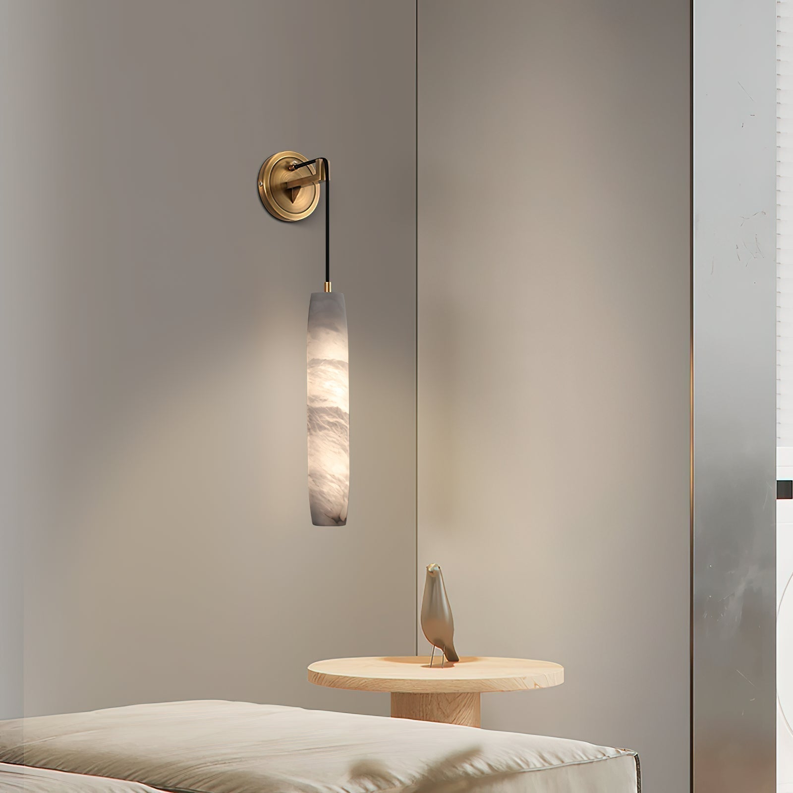 Wrenna Alabaster Flute Wall Lamp - GILDLAMPS