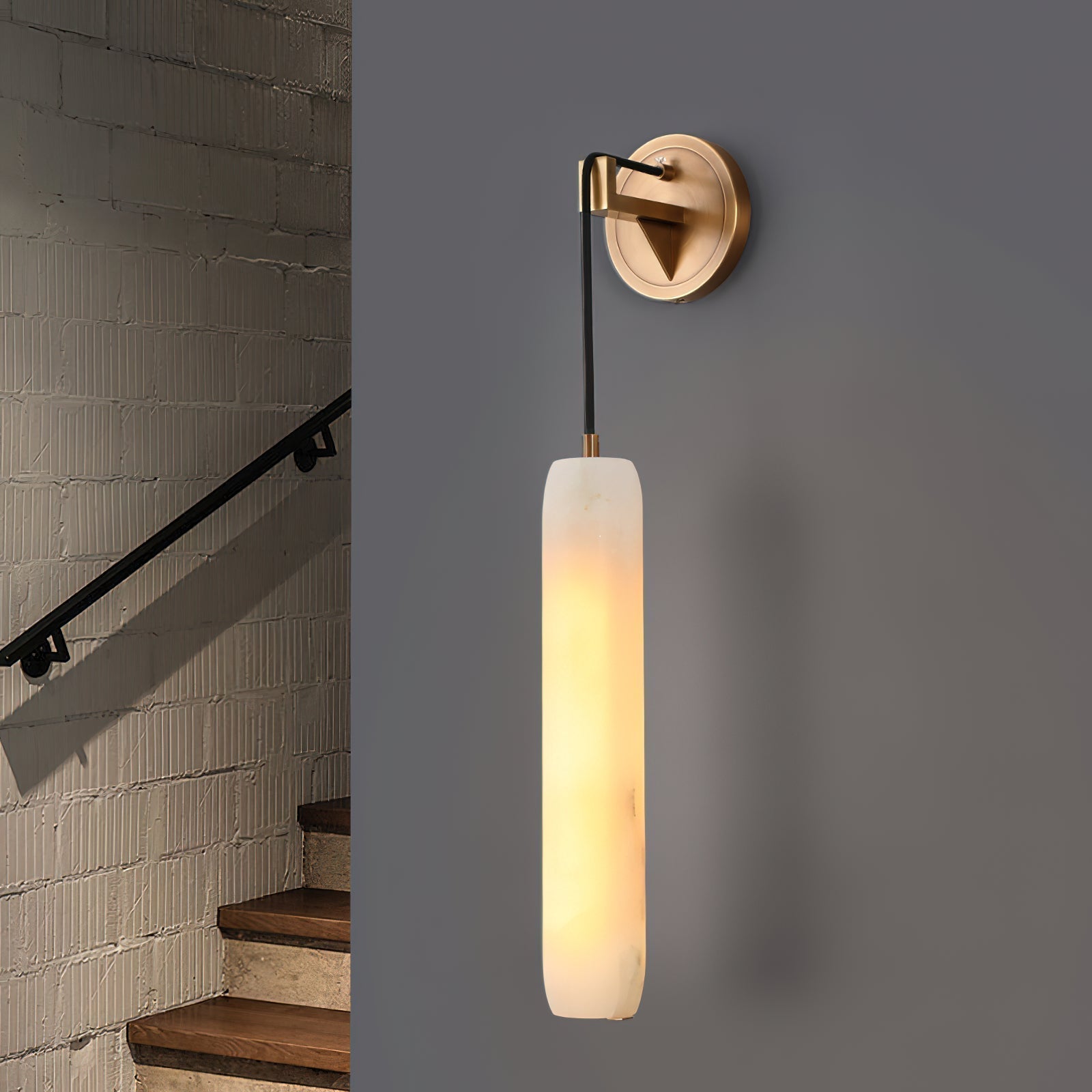 Wrenna Alabaster Flute Wall Lamp - GILDLAMPS