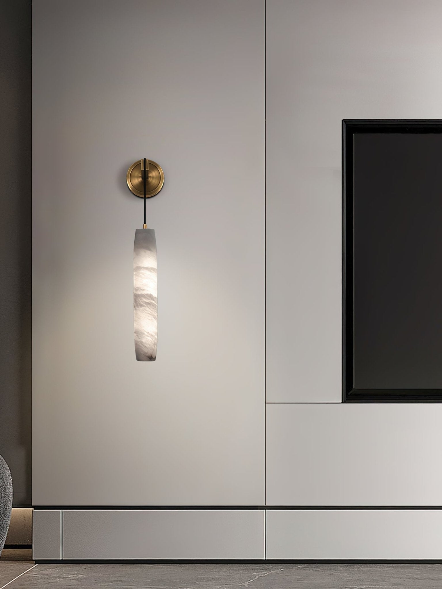 Wrenna Alabaster Flute Wall Lamp - GILDLAMPS