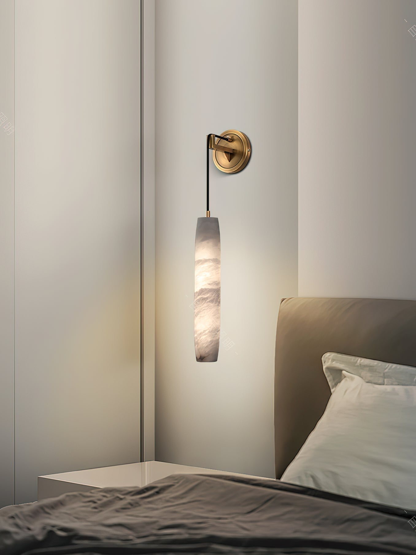 Wrenna Alabaster Flute Wall Lamp - GILDLAMPS
