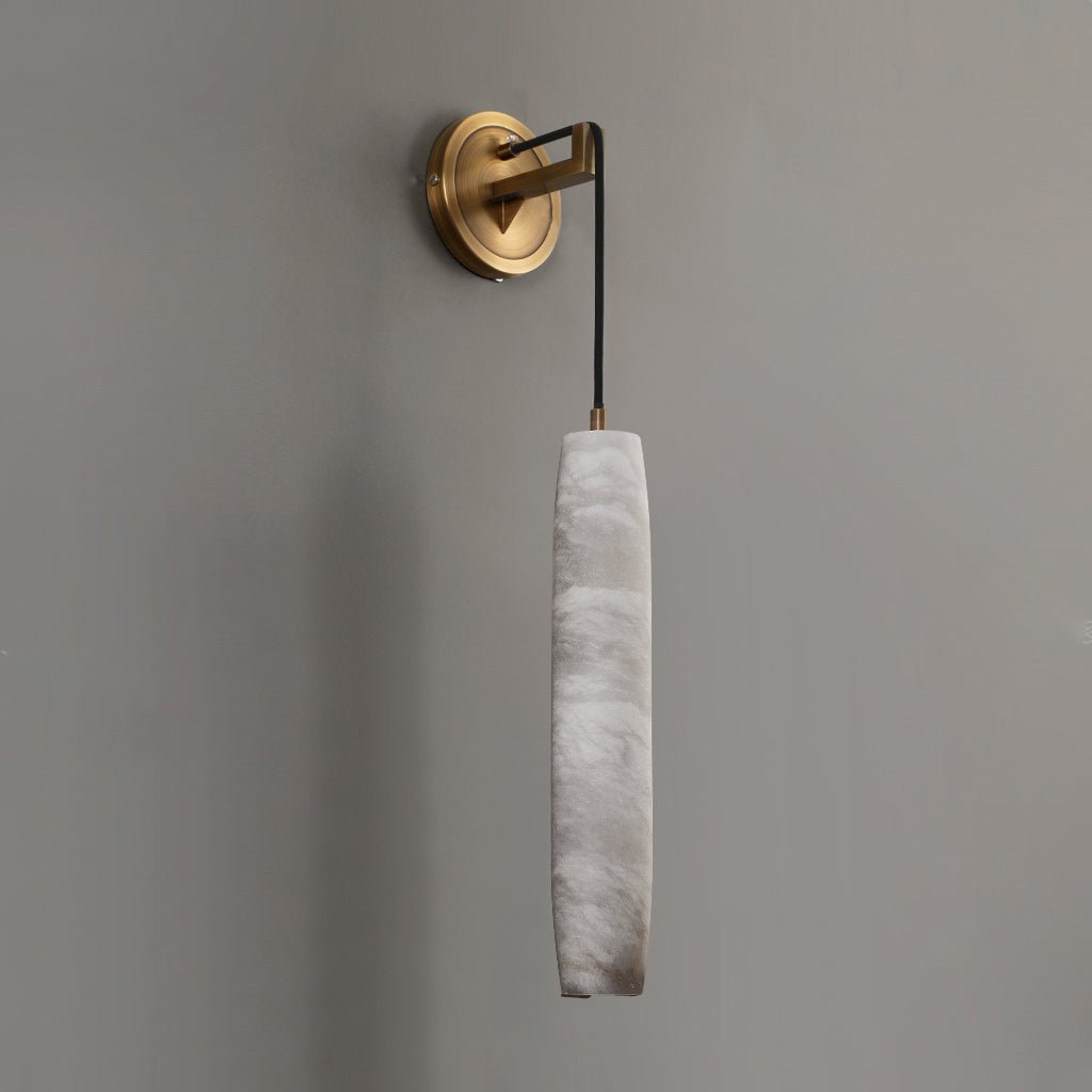 Wrenna Alabaster Flute Wall Lamp - GILDLAMPS