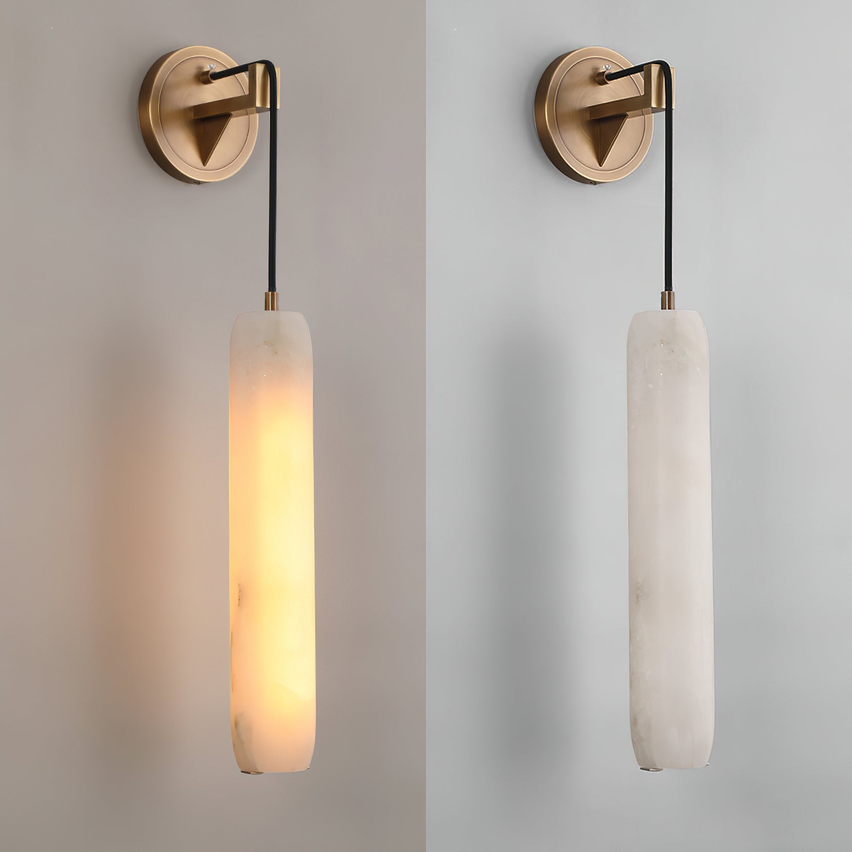 Wrenna Alabaster Flute Wall Lamp - GILDLAMPS