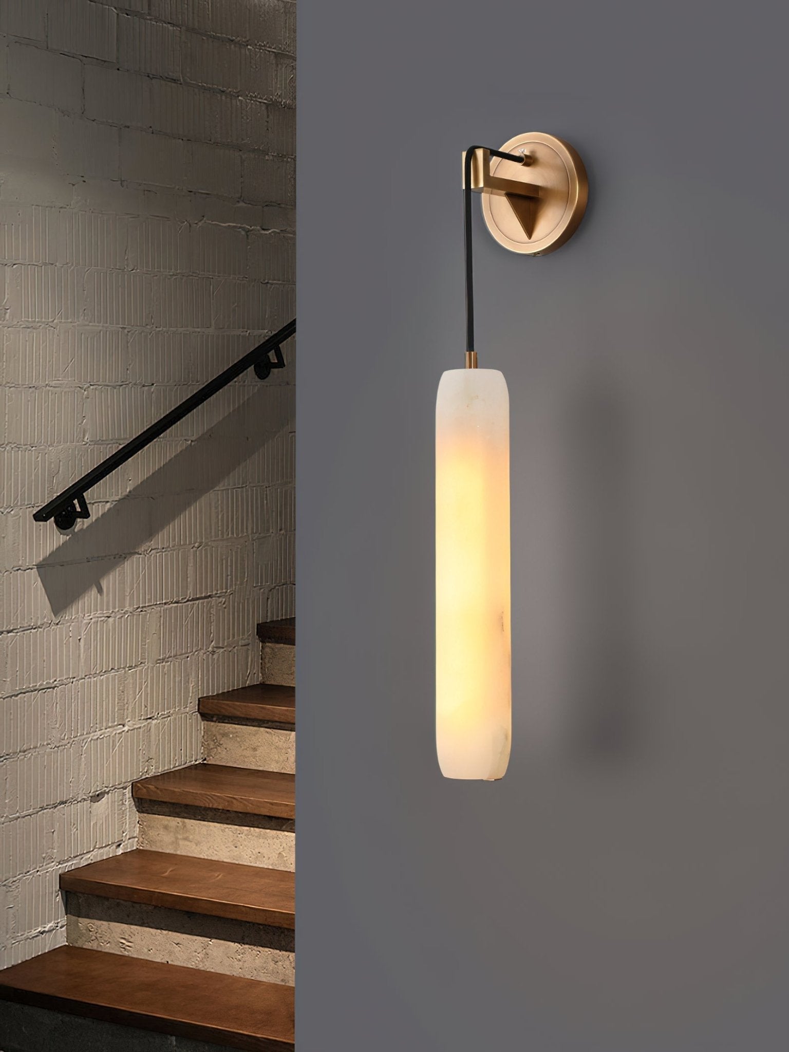 Wrenna Alabaster Flute Wall Lamp - GILDLAMPS