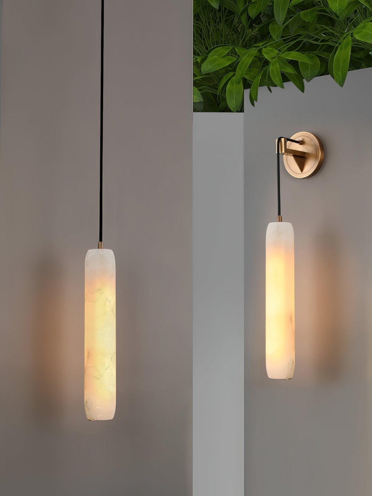 Wrenna Alabaster Flute Wall Lamp - GILDLAMPS